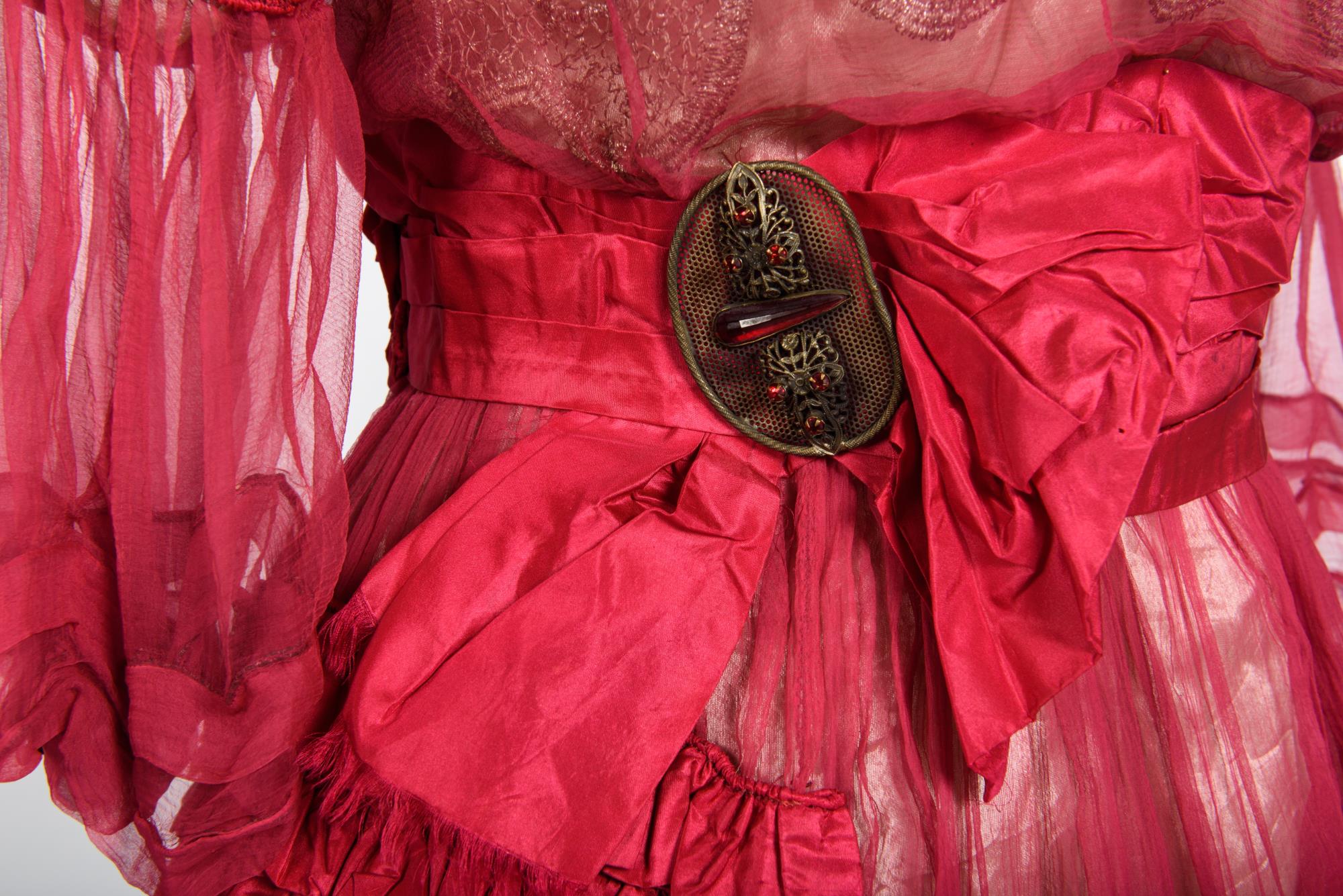 Image of Chiffon and taffeta dress from MacDougall & Southwick, ca. 1915
